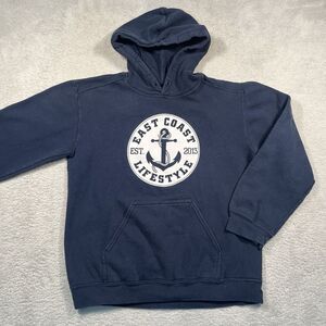 2010s East Coast Lifestyle Hoodie Sweatshirt‎ Womens Size Small Navy Blue